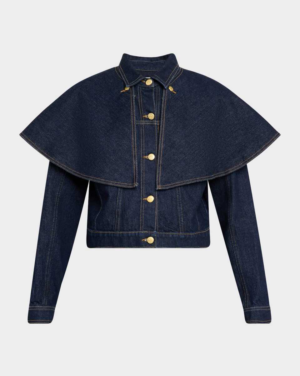 The Agata Denim Cape Jacket